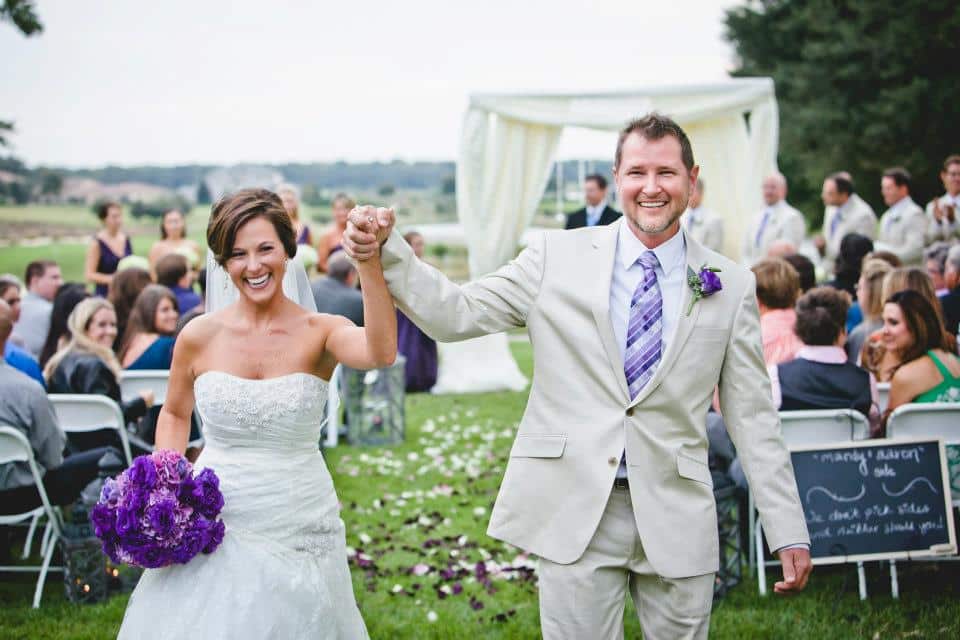 red tail golf club - mandy and aaron - purple uplighting - orlando wedding dj