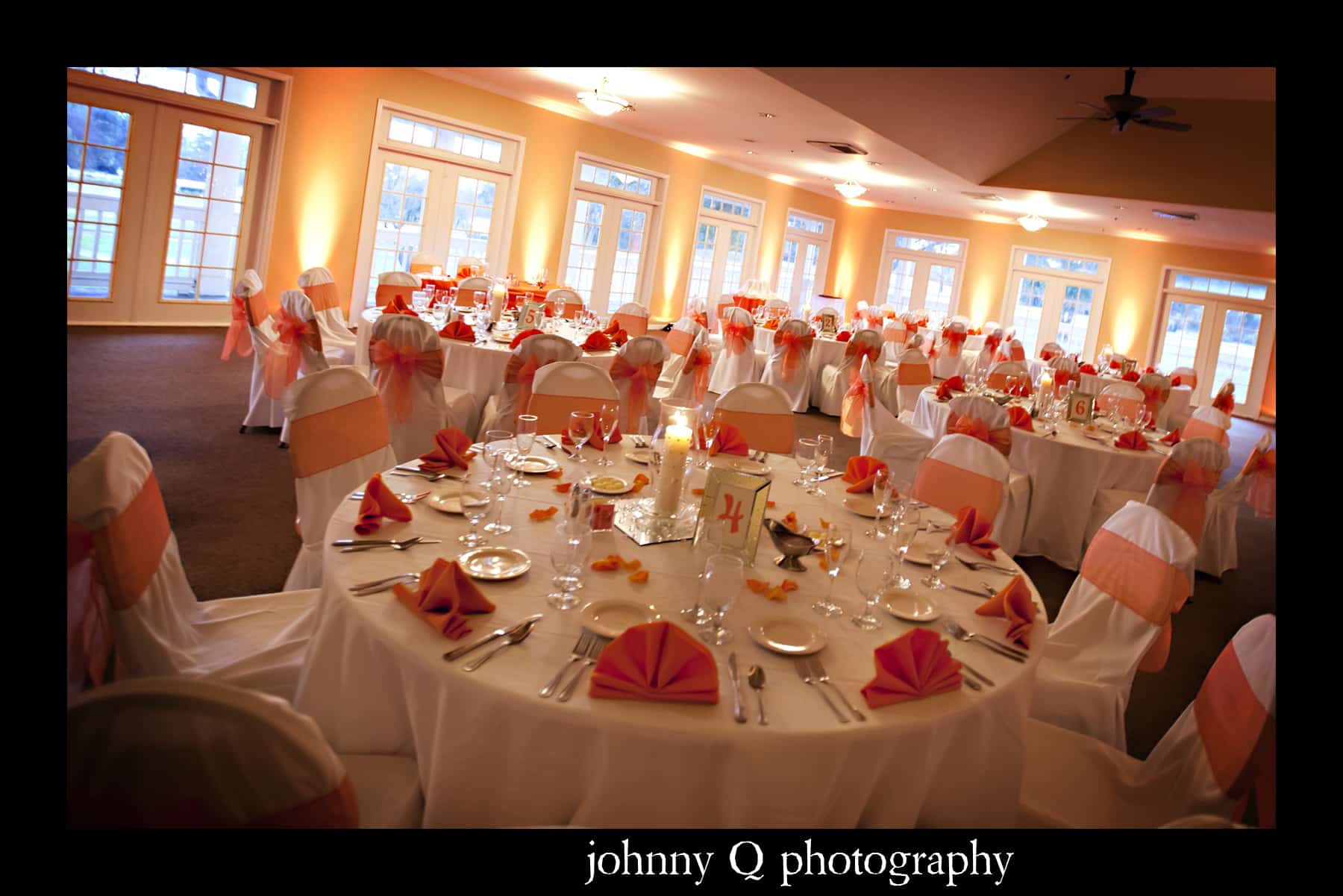 orlando wedding dj, our dj rocks, tuscawilla country club wedding, orange uplighting