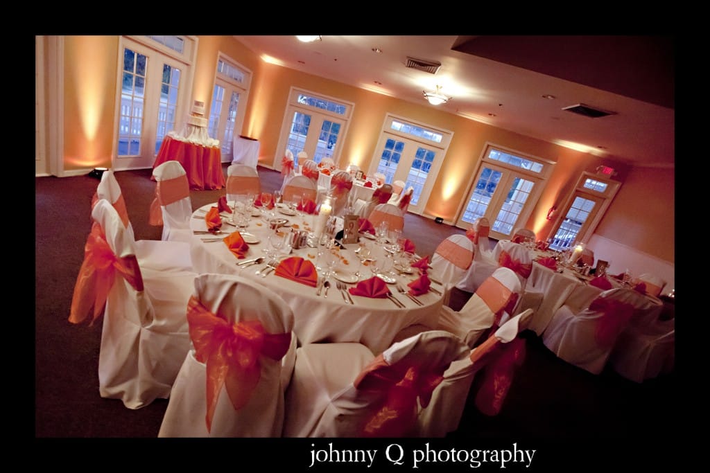 Orlando Wedding DJ - Tuscawilla Country Club - Johnny Q Photography - orange uplighting - our dj rocks