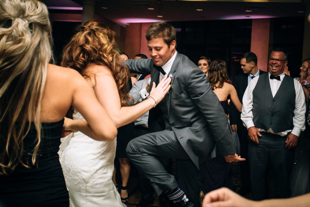 bride & groom dancing at wedding venue bella collina