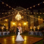 outdoor wedding dj at bella collina with snow