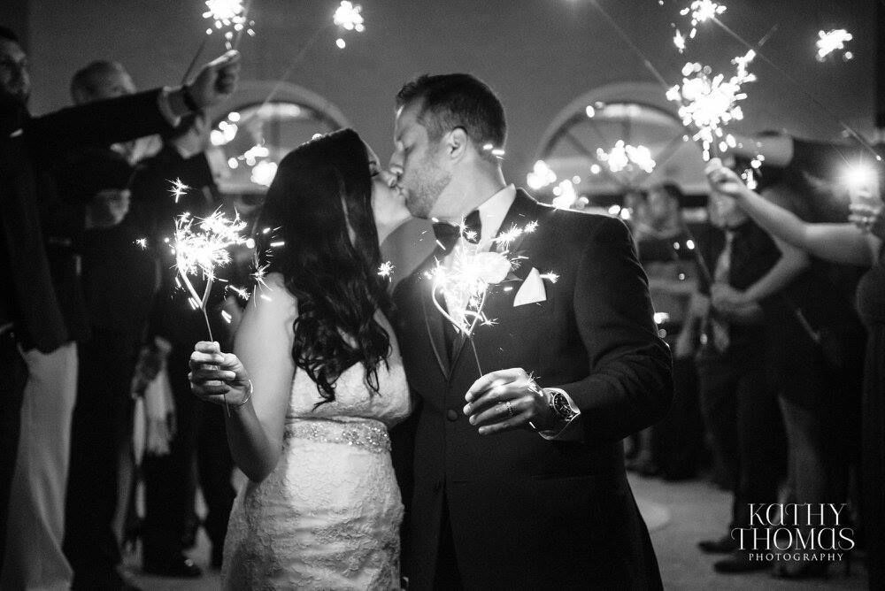 dancing on a cloud at Alfond Inn wedding grand sparkler exit