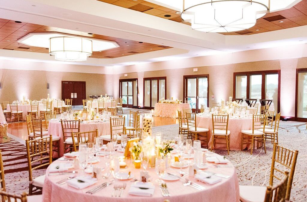 Blush Pink Uplighting Villas Of Grand Cypress Wedding