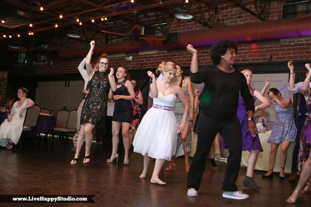 bride doing a line dance