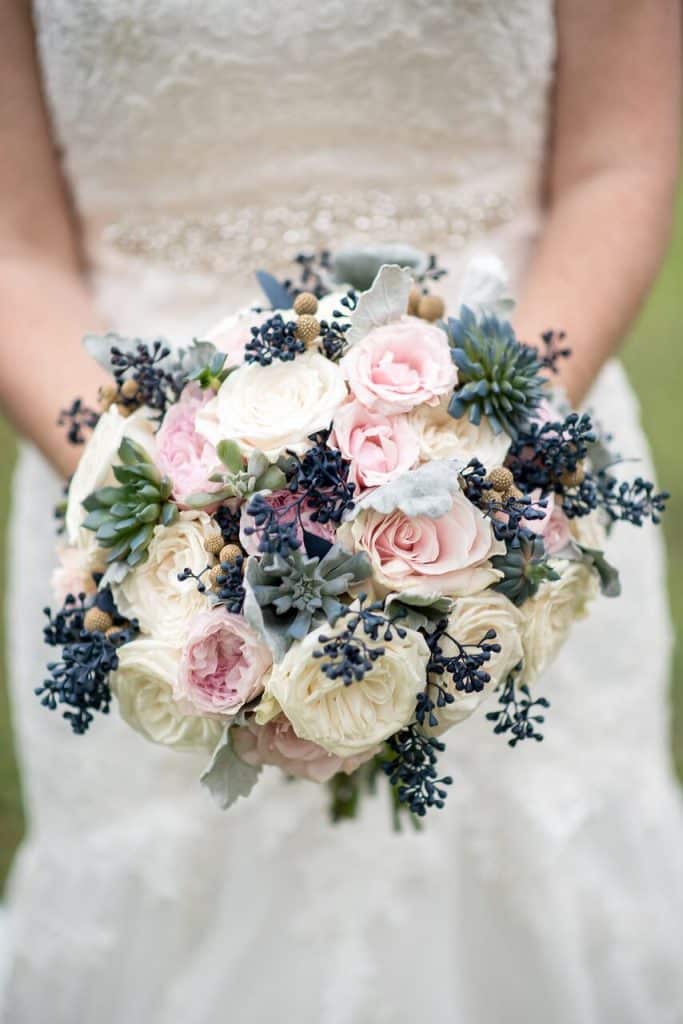 Courtney's beautiful pink and purple bouquet