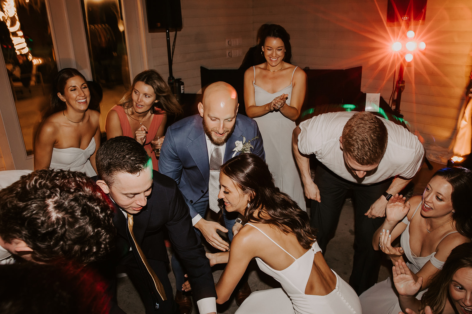 Bride Bailey "gettin low" with her wedding guests