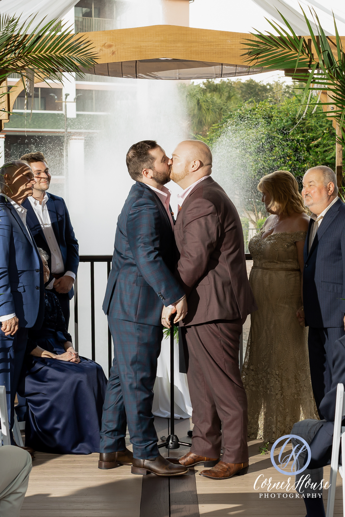 Matt and Chance's kiss at their wedding ceremony