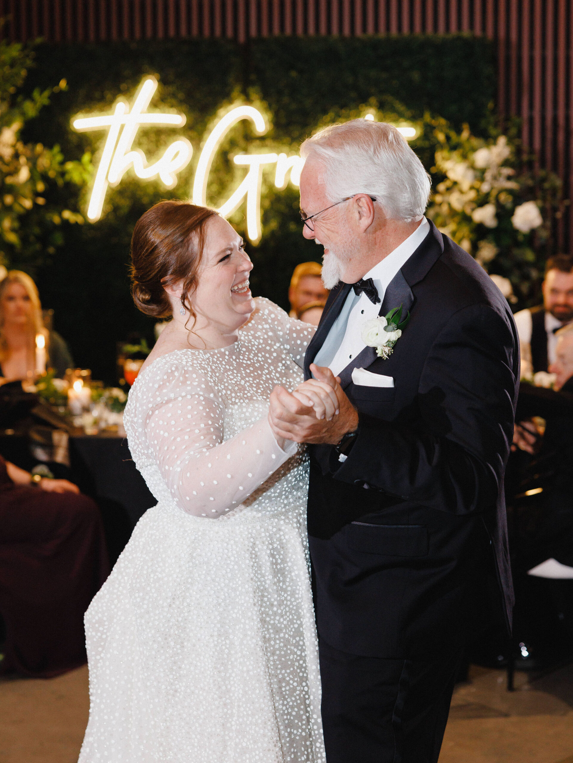 Katie dancing with her father at her wedding