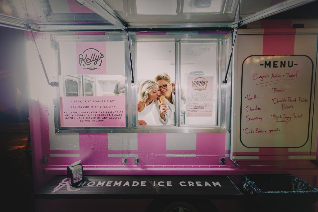 ice cream truck at a wedding